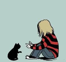 Kurt And Cat Kurt Cobain Art Nirvana Kurt Nirvana Kurt Cobain