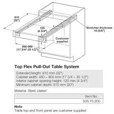 Hafele Top Flex Pull Out Table System 505 70 200 Hafele Small Dining Area Small Dining