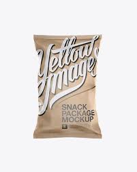 Kraft Snack Bag Mockup In Bag Sack Mockups On Yellow Images Object Mockups Mockup Psd Mockup Free Psd Bag Mockup