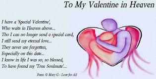 Valentine In Heaven Remembrance Quotes Inspirational Poems Heaven Quotes