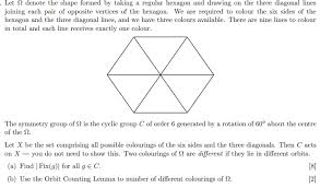 Orbit Counting Lemma Hexagon Mathematics Stack Exchange