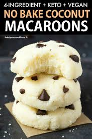 Keto Coconut Macaroons No Bake Recipe No Bake Coconut Cookies Vegan Cookies Recipes Coconut Macaroons Recipe