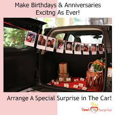 Birthday Surprise For Husband In Car Surprise In A Car Treat With A Trunk Full Of Surprises Birthday Surprise Boyfriend Surprise Birthday Decorations Birthday Gifts For Girlfriend
