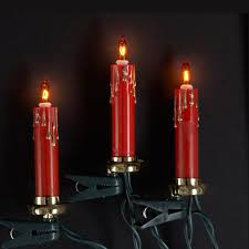 Set Of 10 Dripping Red And Gold Candle Clip On Christmas Lights Green Wire Walmart Canada