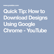 Quick Tip How To Download Designs Using Google Chrome Youtube Embroidery Designs Design Youtube