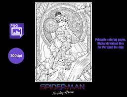 SPIDER-MAN No WAY HOME Coloring Page. Spiderman and Doctor - Etsy Canada