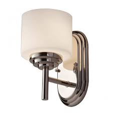 Shades can be also sold. Modern Classic Bathroom Wall Light In Chrome With Opal Glass Shade