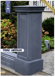 Pfeiler Torpfeiler Zaunpfeiler Abdeckplatten Beton Pfeiler Pfeiler Aufsatz Zaun Vorgarten Zaun Ideen Haus Aussendesign