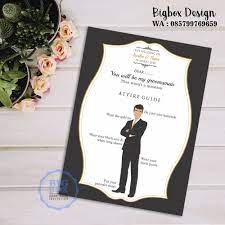 Groomsman Card For Sasha Fiqar Wedding 1 Sisi Thank You Whatsapp Line 085799769659 Bridesmaid Groomsman Brides Undangan Pernikahan Undangan