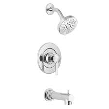 Bathtub faucets for mobile homes at home depot. Moen Arlys Chrome 1 Handle Wall Mount Bathtub Faucet Valve Included Lowe S Canada