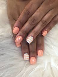 This photo was taken to be put in my nail tutorial video. Peach Colors And Sample Nails Designs Peach Colored Nails Nail Designs Nails