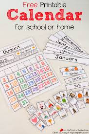 Cute Free Printable Calendar For Home Of School With Kids Preschool Calendar Classroom Calendar Free Classroom Printables