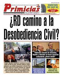 Portada Periódico Primicias, Lunes 08 de Octubre 2018 - Dominicana.do