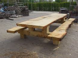 16 Persoons Picknicktafel Woodworking At Home Picnic Table Plans Picnic Table