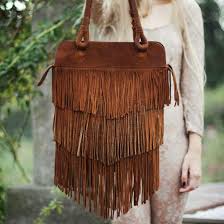 i liked this design on fab fringe brown leder ledertasche boho
