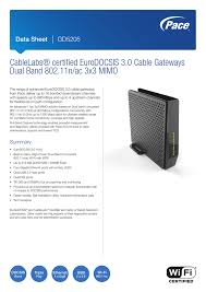 For use with tpia internet service providers who are third parties that activate customers on the rogers,shaw,cogeco,and videotron networks. Data Sheet Cablelabs Certified Eurodocsis 3 0 Cable Gateway Data Sheet Manualzz