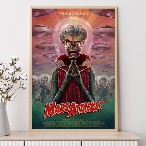 Mars Attacks! (1996)--movie Poster, Art Prints, Home Decor,wall Art,canvas  Poster Unframed - Etsy