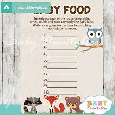 How about putting up the celebutot knowledge on display at the party? Woodland Baby Shower Games D137 Baby Printables
