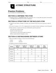 Helium atom has an atomic mass of 4 u and two protons in its nucleus. Chem12 C0400 Ptcs Name Date Class Atomic Structure Practice Problems In Your Notebook Solve The Following Problems Section 4 1 Defining The Atom 1 Course Hero