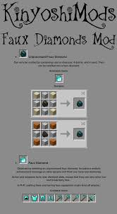 Simply craft a block of dirt and you get a shiny new diamond! Faux Diamonds Mod Fake Dia Mods Minecraft Curseforge