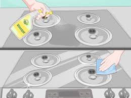 For more persistent stains or large pieces of residue burnt onto the cooktop, try using a scraper and ceramic cleaner to remove them. How To Remove A Burn Mark From A Stove With Pictures Wikihow
