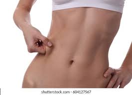 Here is the generally accepted chart for women and men when. Woman Measuring Body Fat Percentage Perfect Stock Photo Edit Now 604127567