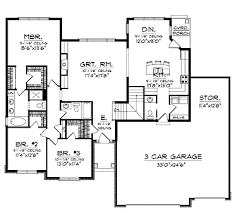 Traditional Style House Plan 3 Beds 2 5 Baths 1934 Sq Ft Plan 70 829 House Plan With Loft Floor Plans Ranch Floor Plans