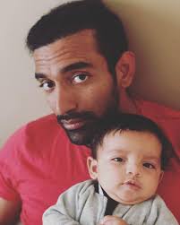 Robin Uthappa spends quality time with his son Neale Nolan.