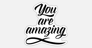 You are awesome lettering quote stock illustration by mcherevan 2 / 457 simple unique positive feedback text post it notes collection set. You Are Amazing Sticker Spreadshirt