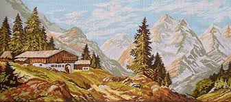 Amazon Com Hudemas Needlepoint Kit Mountain Landscape 28 7 X12 6 73x32cm Printed Canvas 131 In 2021 Needlepoint Needlepoint Kits Needlepoint Pillow Kits