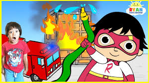 Funny drawing of ryan draw my life, with his mommy and daddy, gus the gummy gator and more! Ryan Fire Fighters Cartoon For Kids Fire Truck Emergency Vehicles Animation For Children Youtube
