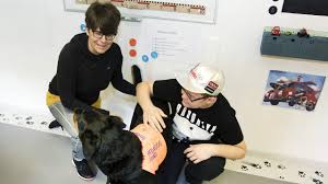 Hunden Indra jobbar som pedagog