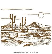 Pin By Maddy On Desert Dd Y1s1 Vector Sketch Desert Drawing Landscape Sketch