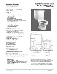 American Standard 3128 018 020 Baby Devoro Round Front Toilet Bowl Only In White Specification Manualzz
