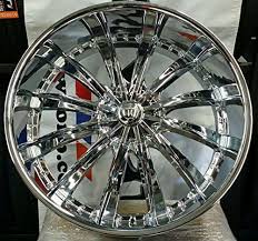 Black And Chrome 24 Inch Rims Pin On Wheels