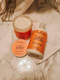 It contains shea butter, japanese honeysuckle, neem oil, aloe vera juice, guar gum, coconut oil, and other organic ingredients that can make your curly hair shiny and vibrant. Winter Curly Hair Routine With Sheamoisture And Wal Mart