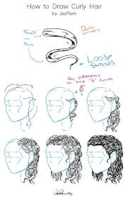 How To Draw Curly Hair Step By Step Art Tutorial Curly Hair Styles How To Draw Hair Anime Curly Hair