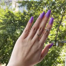 Light blue gel coffin nails,acrylic long nails, long nails design, natural long nails, elegant long nails, coffin nails acrylic 22 cute black & white purple frosted coffin nails! Amazon Com Tgirls Coffin Press On Nails Long Purple Fake Nails Acrylic Nails Glossy Full Cover Nails For Women And Girls 24pcs Purple Beauty
