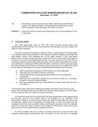 The key to success of audit commission is the stength of its color range, that breaks the space turning it into main protagonist. Commission On Audit Memorandum No 99 089