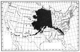 Alaska is by far the largest u.s. File Psm V62 D189 Map Of Alaska Compared To The Lower Us States Png Wikisource The Free Online Library