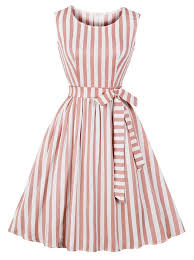 Check out floral print vintage dress in our aesthetic clothes & fashion shop, 2000+ reviews! Vintage Rockabilly Striped Pattern Sleeveless Fit Flared Dress Killreal Fashion