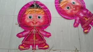 Proses Membuat Layang Layang Masha And The Bear Boboiboy Upin Ipin Di 2020 Balon