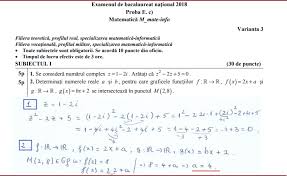 Modele de subiecte pentru probele scrise din vara. Rezolvare Subiecte Mate Info M1 Date La Sesiunea Speciala Bac 2018 Matematica M1 Jitaruionelblog Pregatire Bac Si Evaluarea Nationala 2021 La Matematica Si Alte Materii Materiale Lectii Formule Exercitii Rezolvate Matematica Gimnaziu