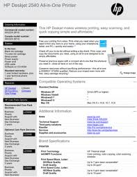 Laissez hp identifier les pilotes et logiciels obsolètes ou manquants. Hp Deskjet 2540 All In One Printer Manualzz