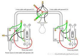 Single Light Between 3 Way Switches With The Power Feed Via The Switch Three Way Switch 3 Way Switch Wiring Electrical Wiring