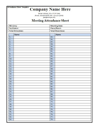 38 free printable attendance sheet templates