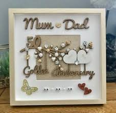 We don't know about you, but we think a 50th wedding anniversary is something that needs to be celebrated (preferably with lots of champagne). Personalised Handmade Golden 50th Wedding Anniversary Gift Box Frame Mum And Dad Ebay