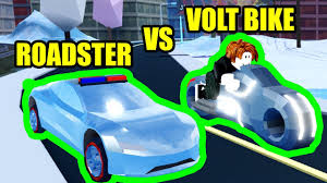 Can The Roadster Beat The Volt Bike Roblox Jailbreak Youtube