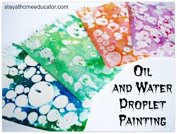 Teaching Matter And Mixtures With Oil And Water Painting Kids Art Projects Art For Kids Art Activities