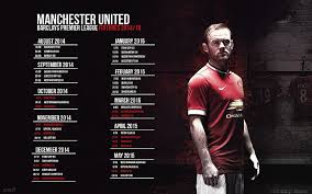 Watch live matches and get the premier league fixtures, scores, tables, rumors, fantasy games and more on nbcsports.com. Hd Wallpaper Manchester United Fixtures 2014 15 Manchester United Barclays Premier League Wallpaper Flare